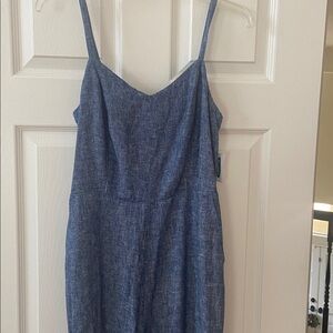 Blue Spaghetti Strap Jumpsuit